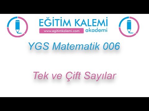 Tek ve çift sayılar - YGS Matematik