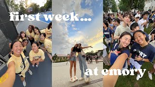 movein, orientation, and first week of classes at EMORY