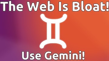The Modern Web Is Bloated, Use Gemini Instead!