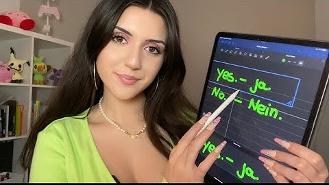 ASMR teaching you basic german so you can fall asleep zzZ