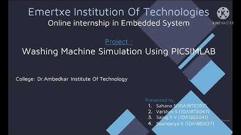 Automated washing machine simulation by using PIC16F877A|EMERTXE Online Intership| Embedded system
