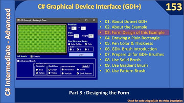 C# GDI Plus | Part 3 - Form Design | C# Advanced #153