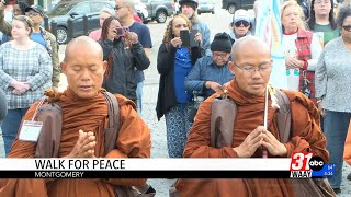 Montgomery welcomes monks on cross-country peace walk