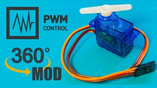 SERVO CONTINUOUS ROTATION MOD WITH PWM ROTATION/SPEED CONTROL