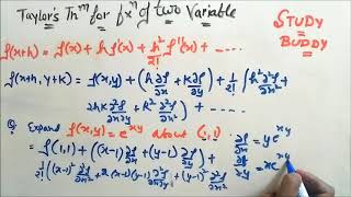 Taylor's Theorem for function of two Variables