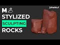 Sculpting rocks in maya and zbrush for beginners  pt1 rocks modeling in maya