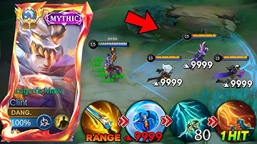 NEW META‼️ CLINT 100% BEST DAMAGE BUILD AND EMBLEM!! (clint best build 2025) - MUST TRY! | MLBB