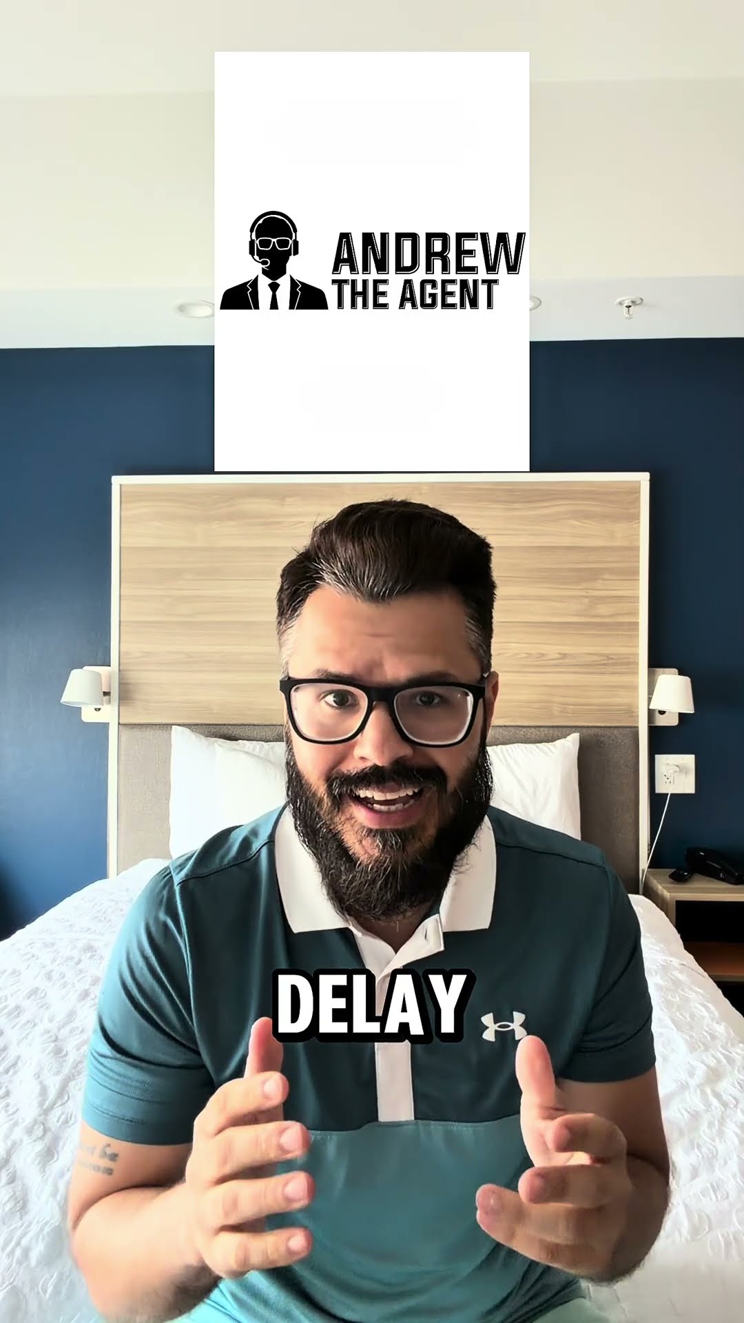Andrew The Agent speaking to camera in a vertical YouTube Short about leading with quotes.