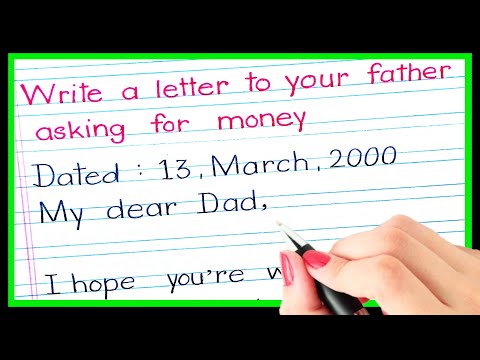 Write A Letter To Your Father Asking For Money In English