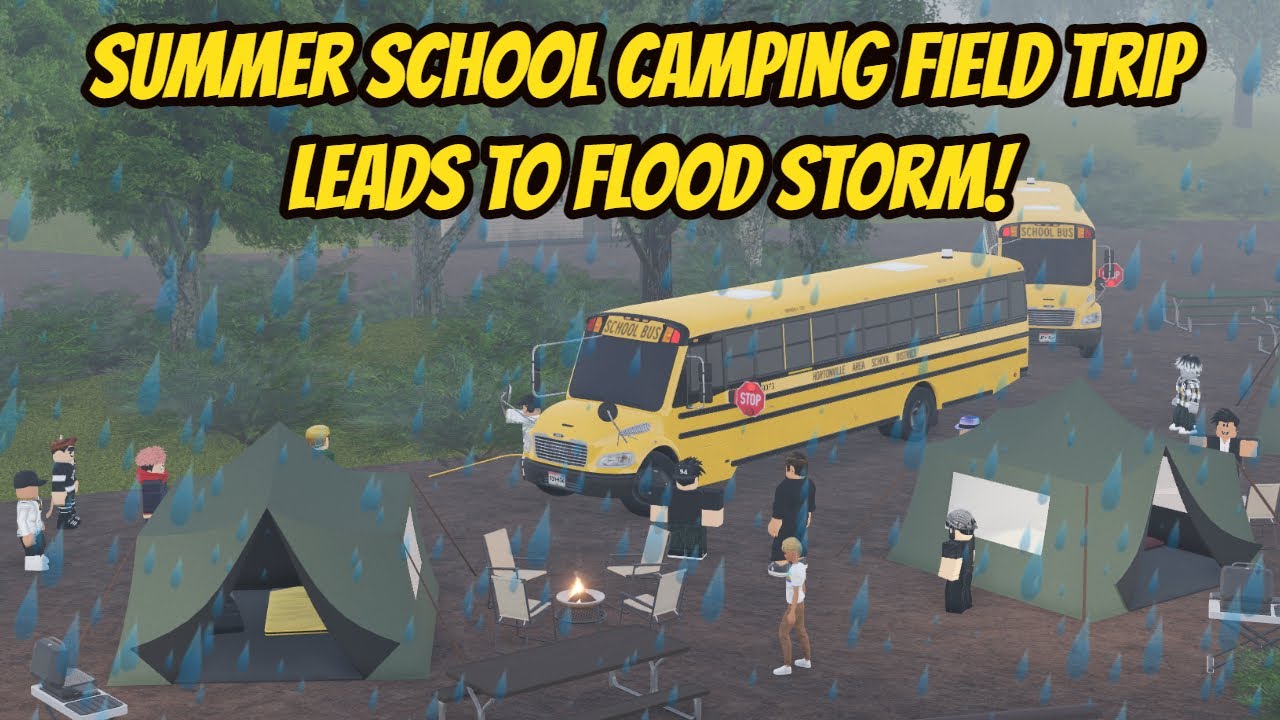 Greenville, Wisc Roblox l Summer School Bus Camping Field Trip TORNADO ...