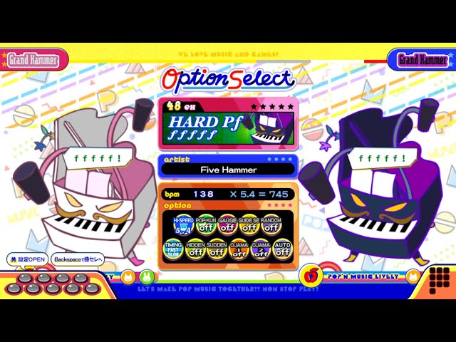 ポップンLively】ハードPf(EX)fffff - YouTube