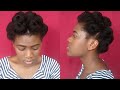 Afro Puff On Short 4C Natural Hair