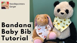 Free Baby Bandana Bib Pattern to Sew with a Serger
