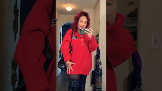 Let’s get dressed! I think red is my color! #GRWM