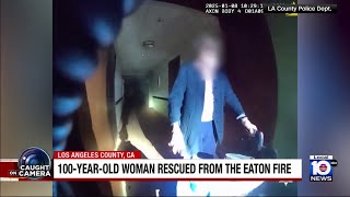 100-Year old woman rescued from senior living facility as fire approaches
