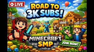 🔴 Minecraft SMP LIVE 🔥 Join NOW! | Public Server 😂 (Hindi) #minecraftlive #shortslive
