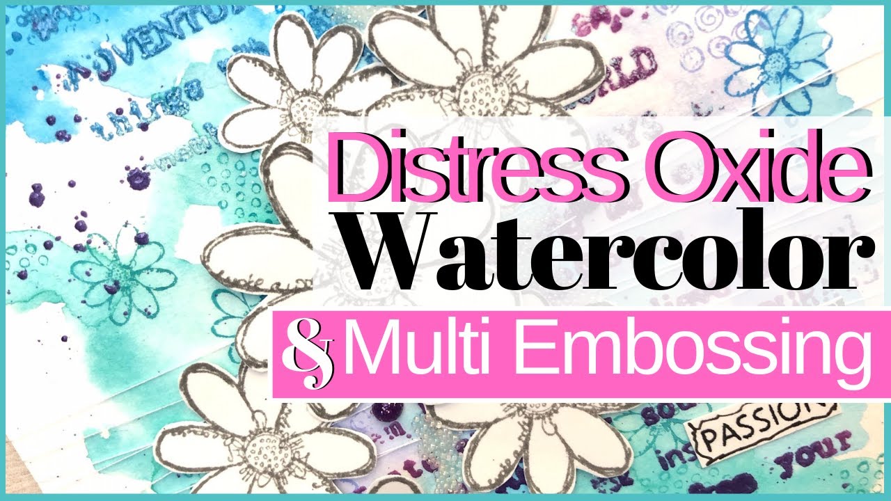 Distress Oxide Watercolor - Multicolor Embossing & Rubber Dance Stamps ...