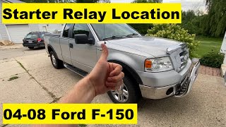 Starter Relay Location Ford F150 2004 2005 2006 2007 2008 04 05 06 07 08