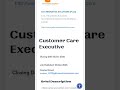 CUSTOMER CARE EXECUTIVE @urgent_job_vacancy @WeAreHIRINGG #immediatejoiners #recruitmentexpe