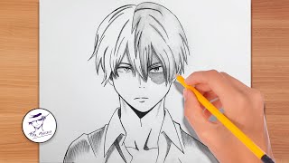 How To Draw Shoto Todoroki Easy | My Hero Academia || Anime drawing step by step