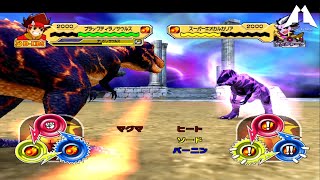 Dinosaur King Awaken Black Tyrannosaurus D Team VS Goma's Eocarcharia Boss 恐竜キング