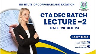 CTA DECEMBER BATCH LECTURE -2    28 DEC 23
