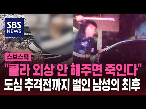 "외상 안 해주면 죽인다"…도심 추격전까지 벌인 남성의 최후 / SBS / 스브스픽