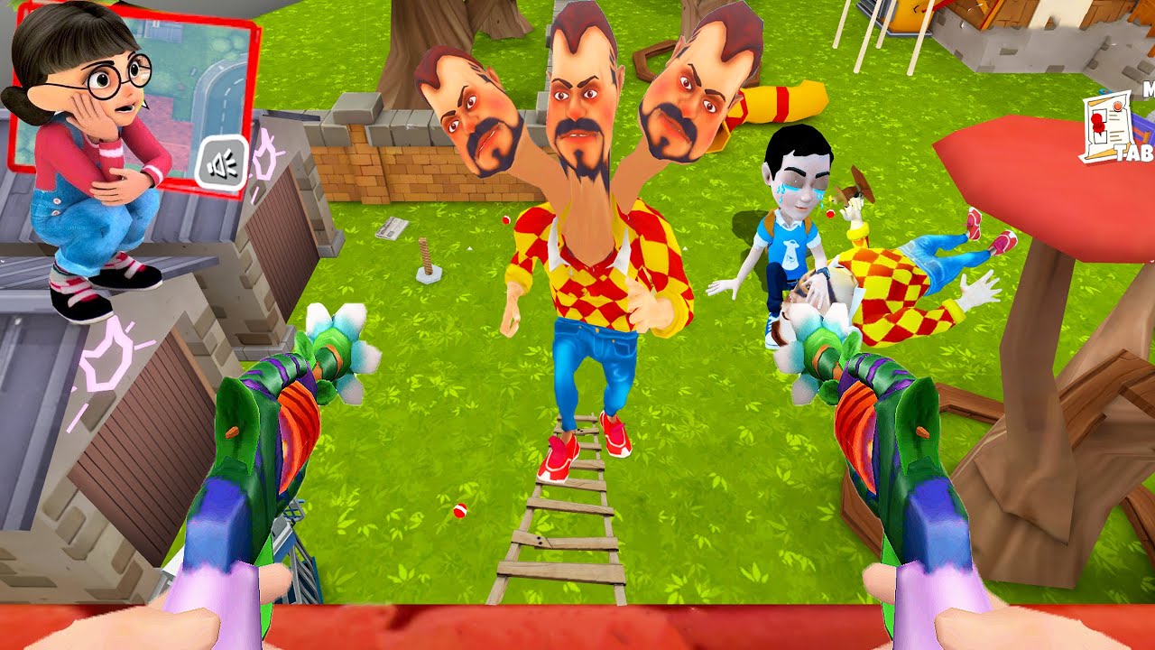 Dark Riddle New Updater 11.0.1 ( Skin FIRST FLOWER 3 HEAD NEIGHBOR ) GAMEPLAY ANDROID/IOS/STEAM