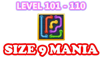 Line Puzzle: Pipe Art - Size 9 Mania Pack Level 101 - 110 - Walkthrough