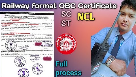 Railway Format  में OBC NCL SC/ST Certifict kaise banaye? Make OBC certificate full process