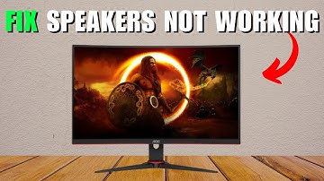 How To Fix AOC Monitor Speakers Not Working