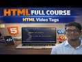 HTML Video Tag Explained Clearly in Telugu | Beginner Friendly