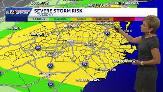 Severe storm potential for Tuesday, get the latest timing and outlook