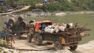 World 🌎Amazing | Transporting other goods #nepal #bridge #tractor #public #youtubevlog 🙂🚒🚢🚜