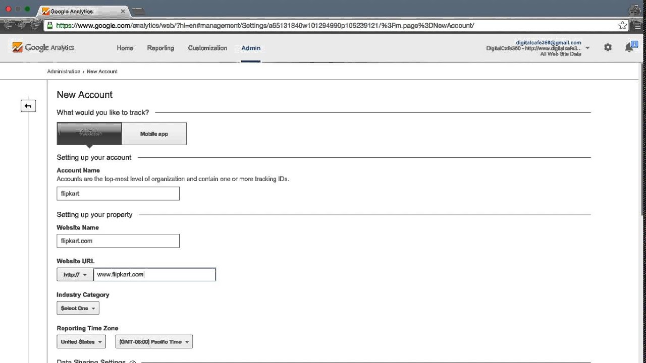 How to set up a Google Analytics Account for your website - YouTube