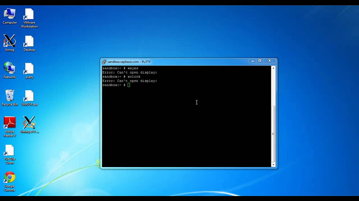 Xeyes or Xclock : Error: Can't open display