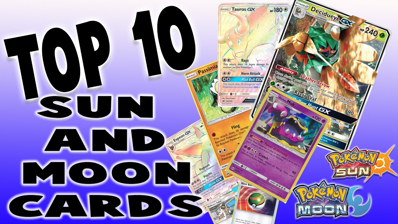Top 10 Pokemon Sun and Moon Cards YouTube