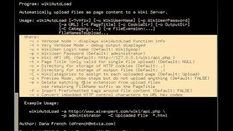 How to Automatically Upload Content to a Wiki Server using a Shell Script