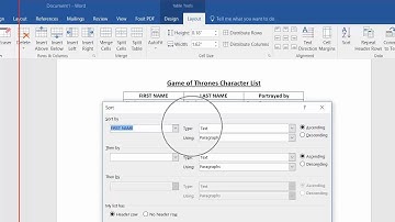 Sorting Table Columns Alphabetically
