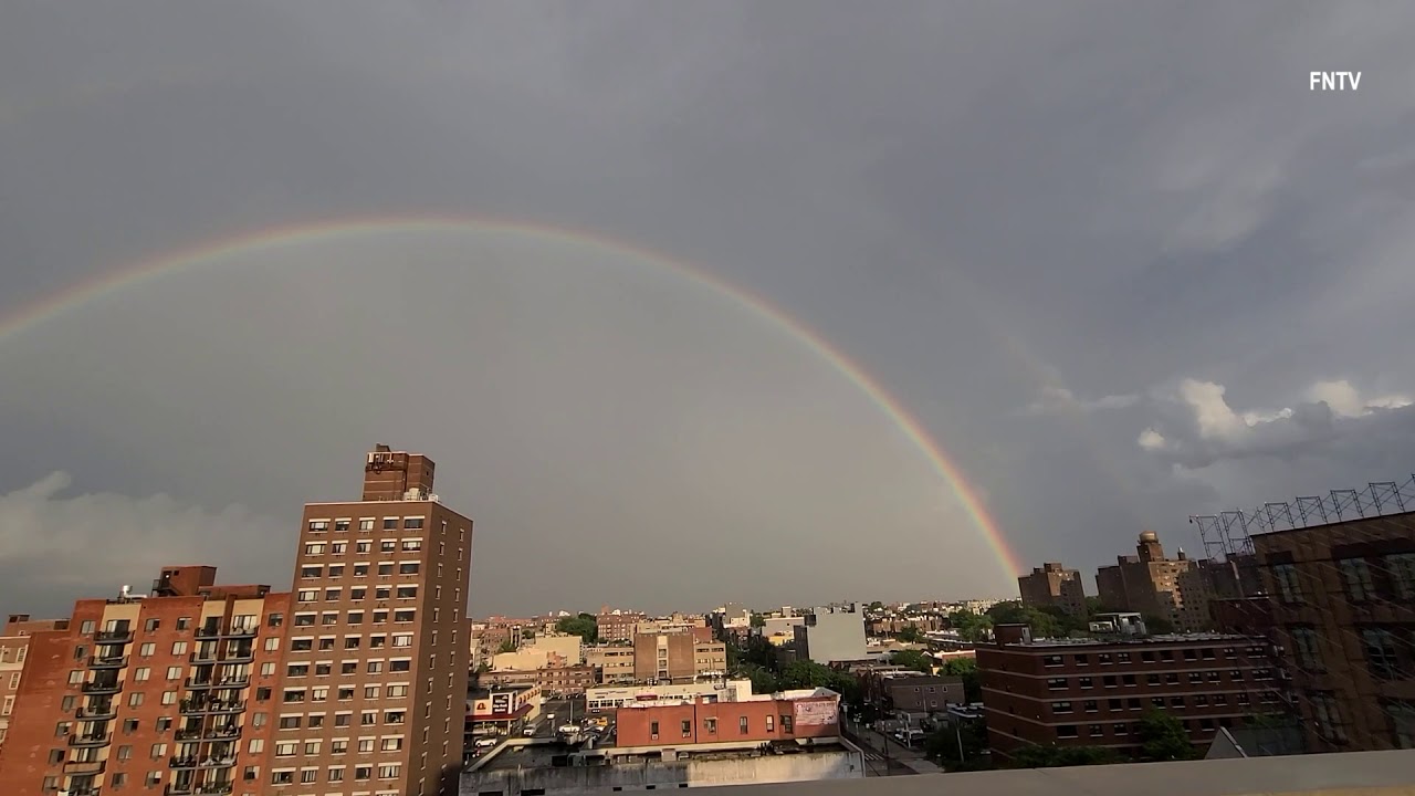 Double Rainbow over New York City - YouTube