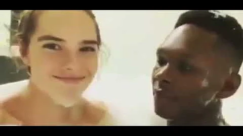 Israel Adesanya Taking A Bath With His Girlfriend