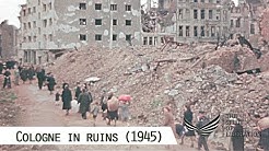 Cologne's massive destruction after Operation Millenium (filmed 1945)