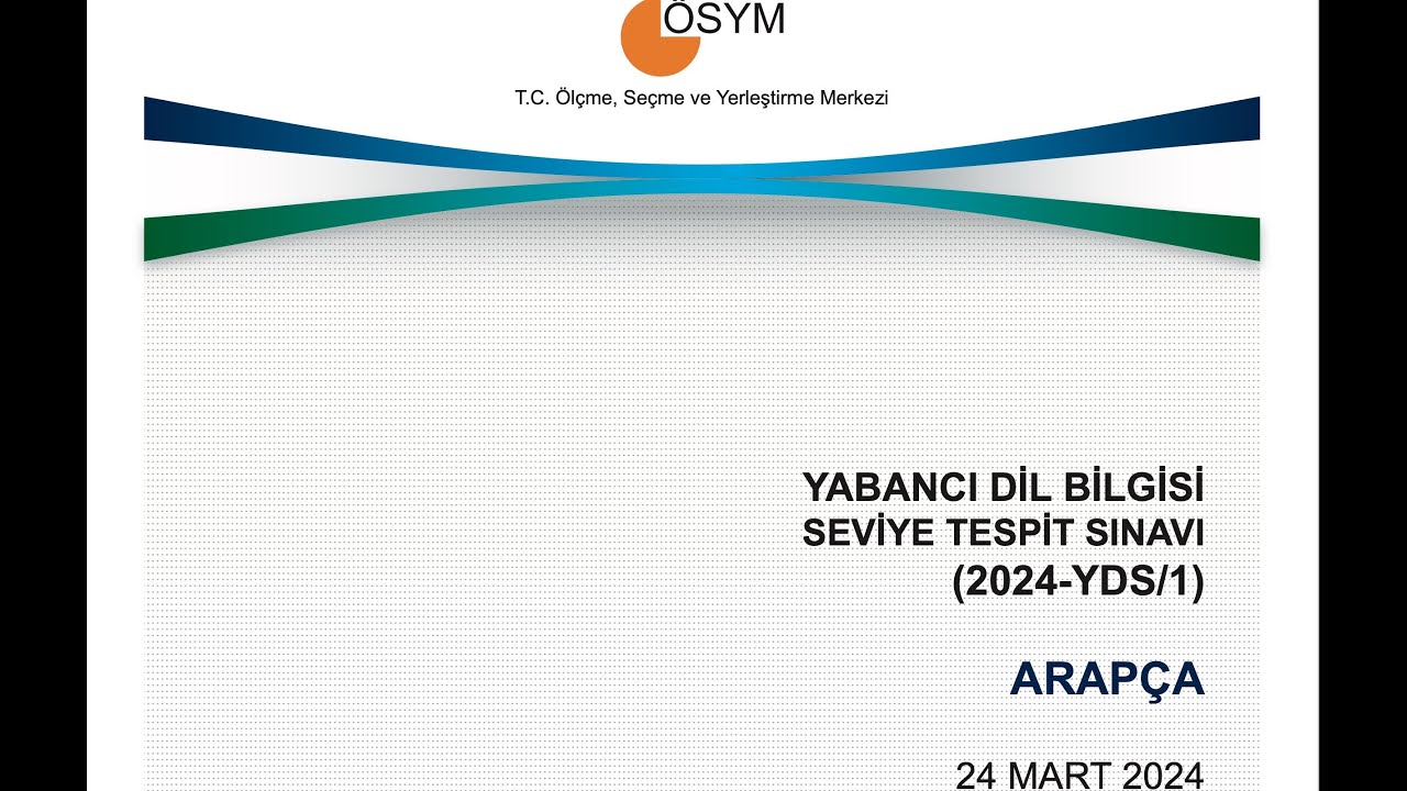 2024-YDS/1 Arapça Soruları Çözümleri; 22-26. Sorular