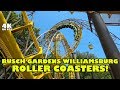 Busch Gardens Williamsburg Roller Coasters! Front Seat Onride POVs 4K