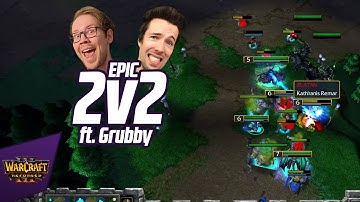 Epic Warcraft3 2v2 with Grubby | AoE2 meets WC3 ft. Grubby