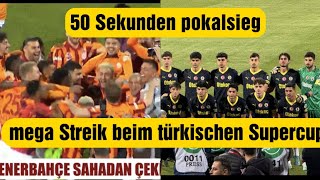 türkischer Supercup ZOFF MIT VERBAND ESKALIERT  Supercup Fenerbahce vs Galatasaray 50 Sekunden Sieg