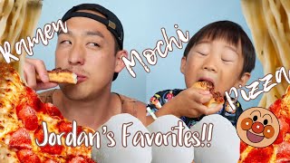 Letting our son pick everything in this mukbang! Jordan's Favorite Foods!