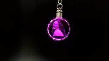 Personalized Crystal LED Lights Keychain, special gift for new year!