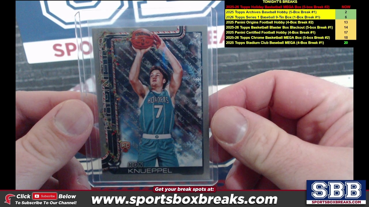 2025-26 Topps Holiday Basketball MEGA Box (Choose Team - 5-box Break #2) HIT RECAP