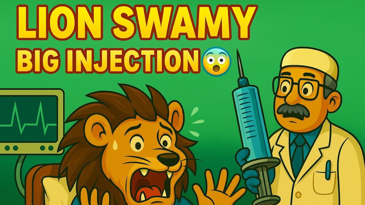 Lion Inject “Lion Swamy Big Injection 😂 #kidsfun #tamilcartoon #animalcartoon # ...